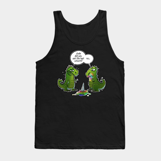 The Last Unicorn Dinosaur Funny Shirt Tank Top by Styr Designs